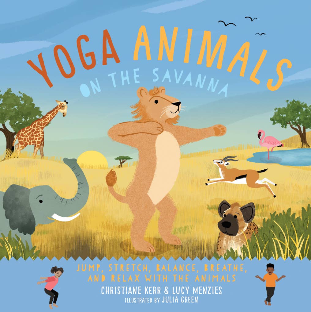 Yoga Animals on the Savanna Hardcover Book