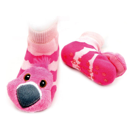 Pink Flamingo Rattle Socks