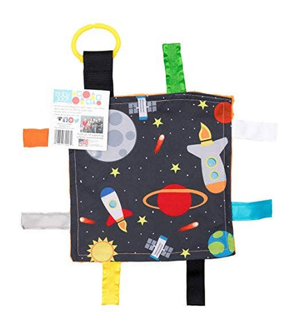 Crinkle Tag Sensory Toy-Space Rockets