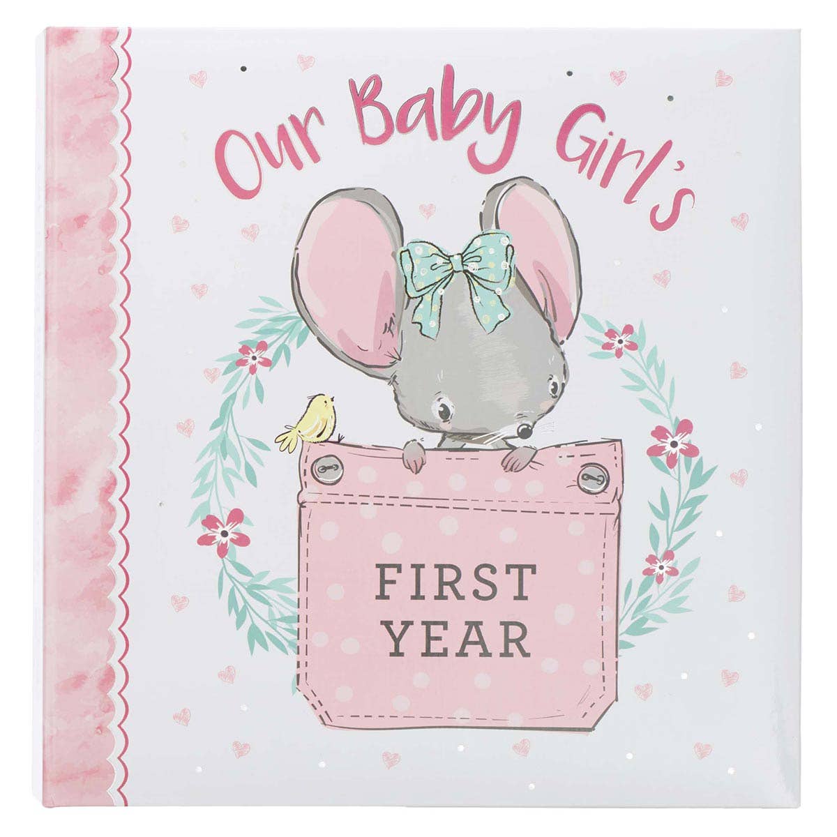 Our Baby Girl's First Year Memory Bookis a sweet, inspirational memory book capturing the precious memories of a baby girl’s first year. Our Baby Girl’s First Year Memory Bookcaptures the precious memories of baby’s first year. It offers space to record memorable moments and milestones like her first steps and her first tooth, scrapbooking pages for photographs, and a special keepsake pocket for baby’s hospital bracelet or a lock of hair from her first haircut. The pages carry quotes, poems, prayers and ver