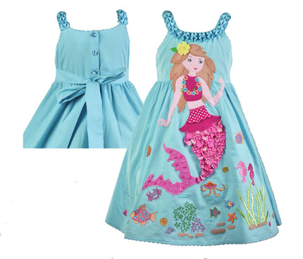 Mermaid Embroidered Appliqué Fancy Dress