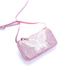 Little Girls Butterfly Glitter Purse - Lilac