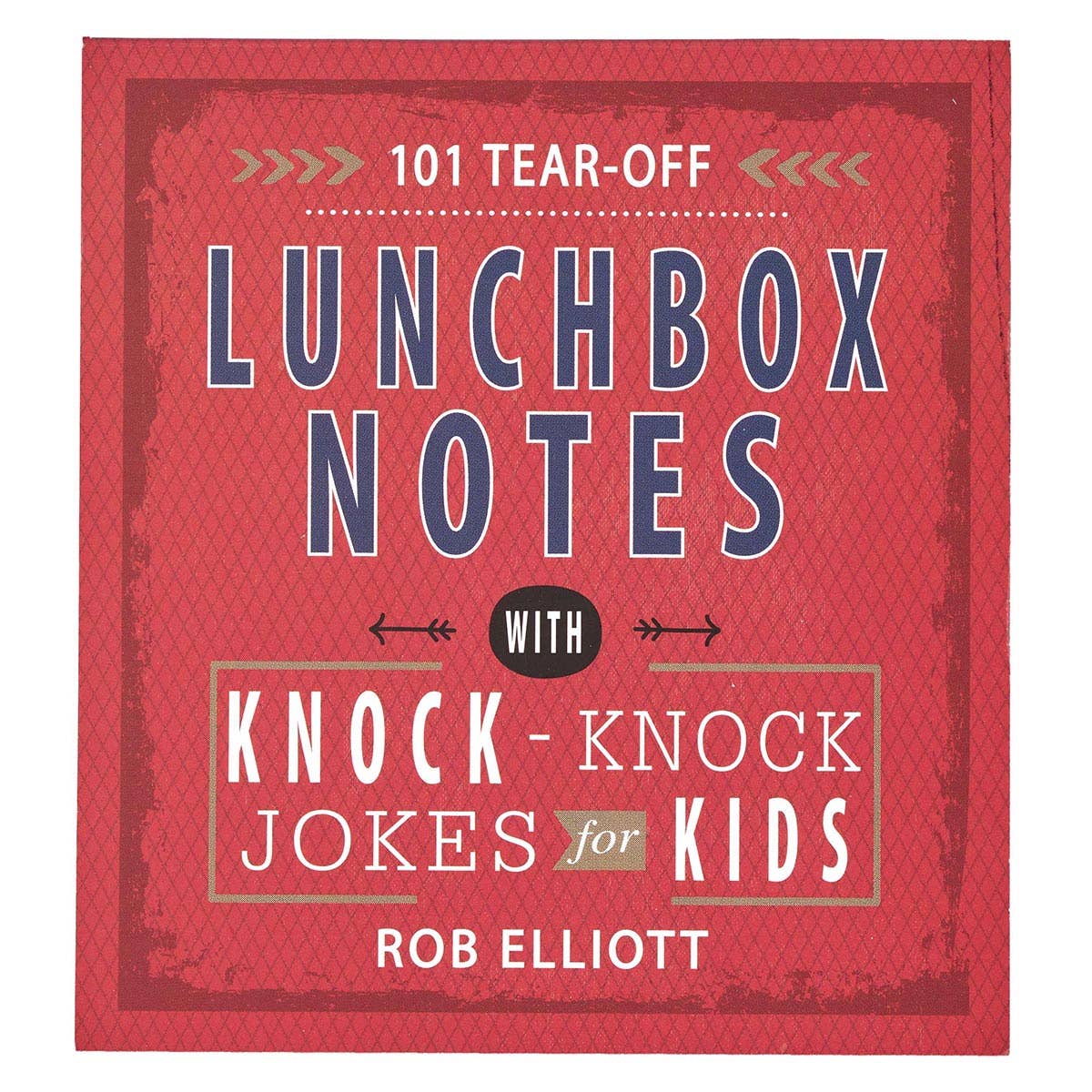 Knock-Knock! Who's there? Bring a smile to your children's faces with when you add a pre-printed joke from the 101 Lunchbox Notes with Knock-Knock Jokes for Kids with your child's lunch to lighten her mood and brighten his day.This fun red notepad shows the title in a friendly multi-color design that complements the notes within. 101 Tear-Off Lunchbox Notes with Knock-Knock Jokes for Kids Each colorful tear-off note has a blank space on the back for an encouraging message. Use the notes to me