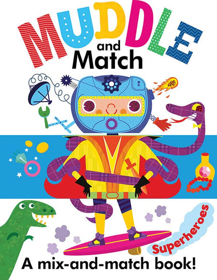 Muddle and Match, Superheroes Board Book